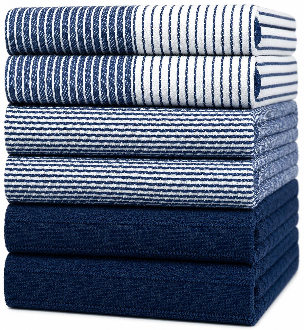 Bumble Premium Dish Cloths 13"x13" (6 Pack) | 100% Natural Ring Spun Cotton | 400 GSM | Highly Absorbent & Soft |Yarn Dyed & Solid Dyed Terry Dish Cloth Set - Tan
