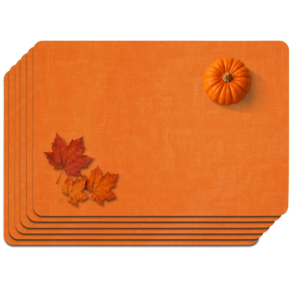 Maxpearl Faux Leather Placemats Set of 6, Easy to Clean, Grey