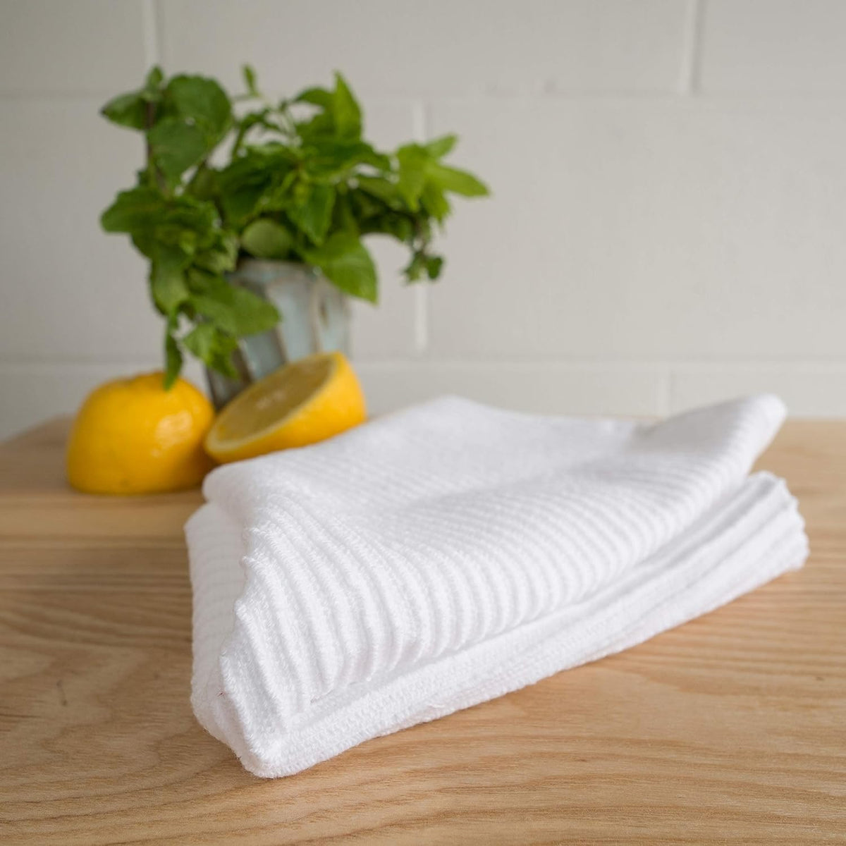Now Designs Ripple Kitchen Dishcloth, Set of 4, White