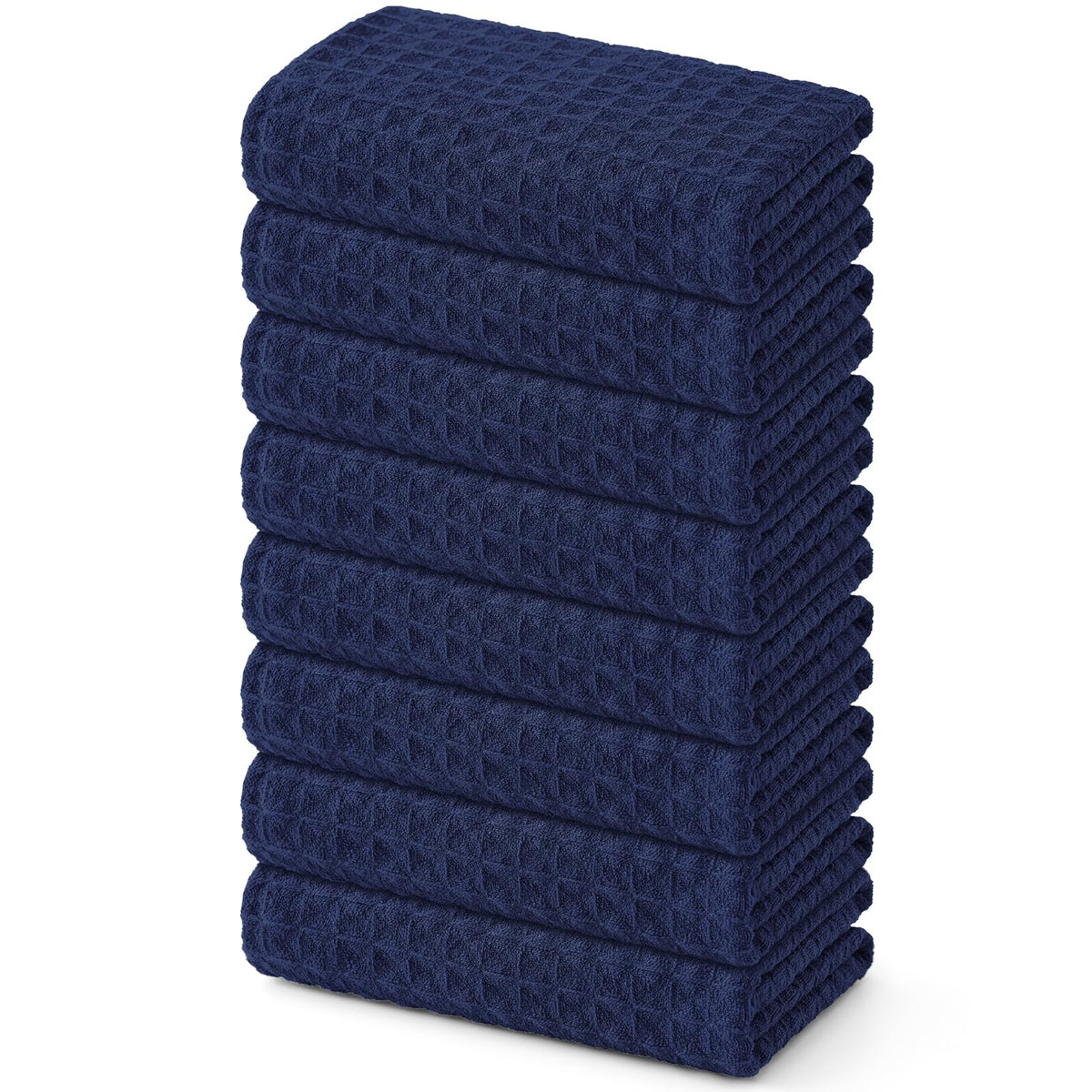 Homaxy Microfiber Waffle Weave Kitchen Dish Cloths, 6-Pack, White