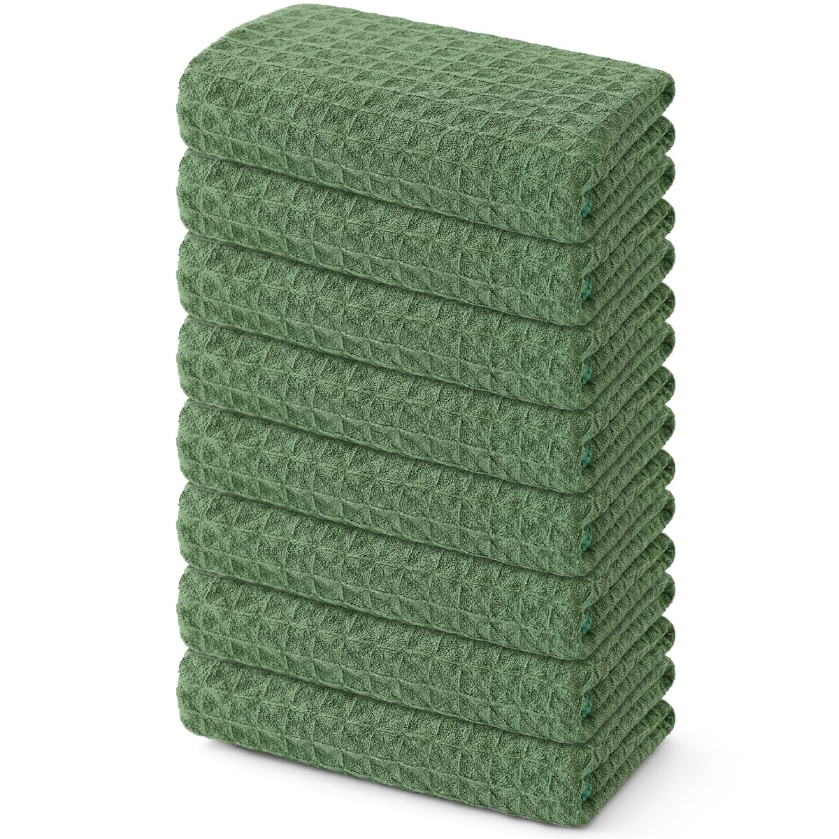 Homaxy Microfiber Waffle Weave Kitchen Dish Cloths, 6-Pack, White
