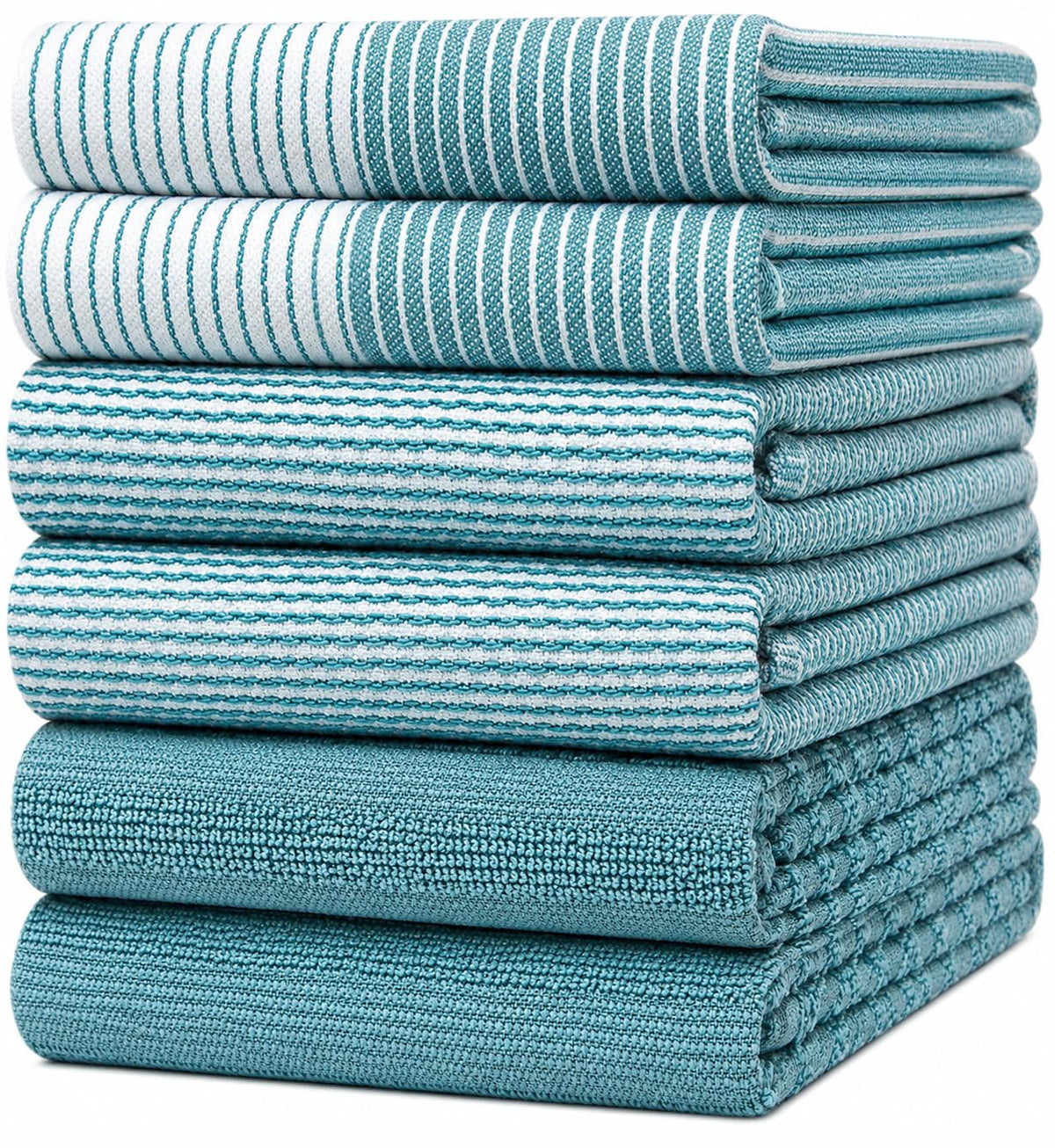 Bumble Premium Dish Cloths 13"x13" (6 Pack) | 100% Natural Ring Spun Cotton | 400 GSM | Highly Absorbent & Soft |Yarn Dyed & Solid Dyed Terry Dish Cloth Set - Tan