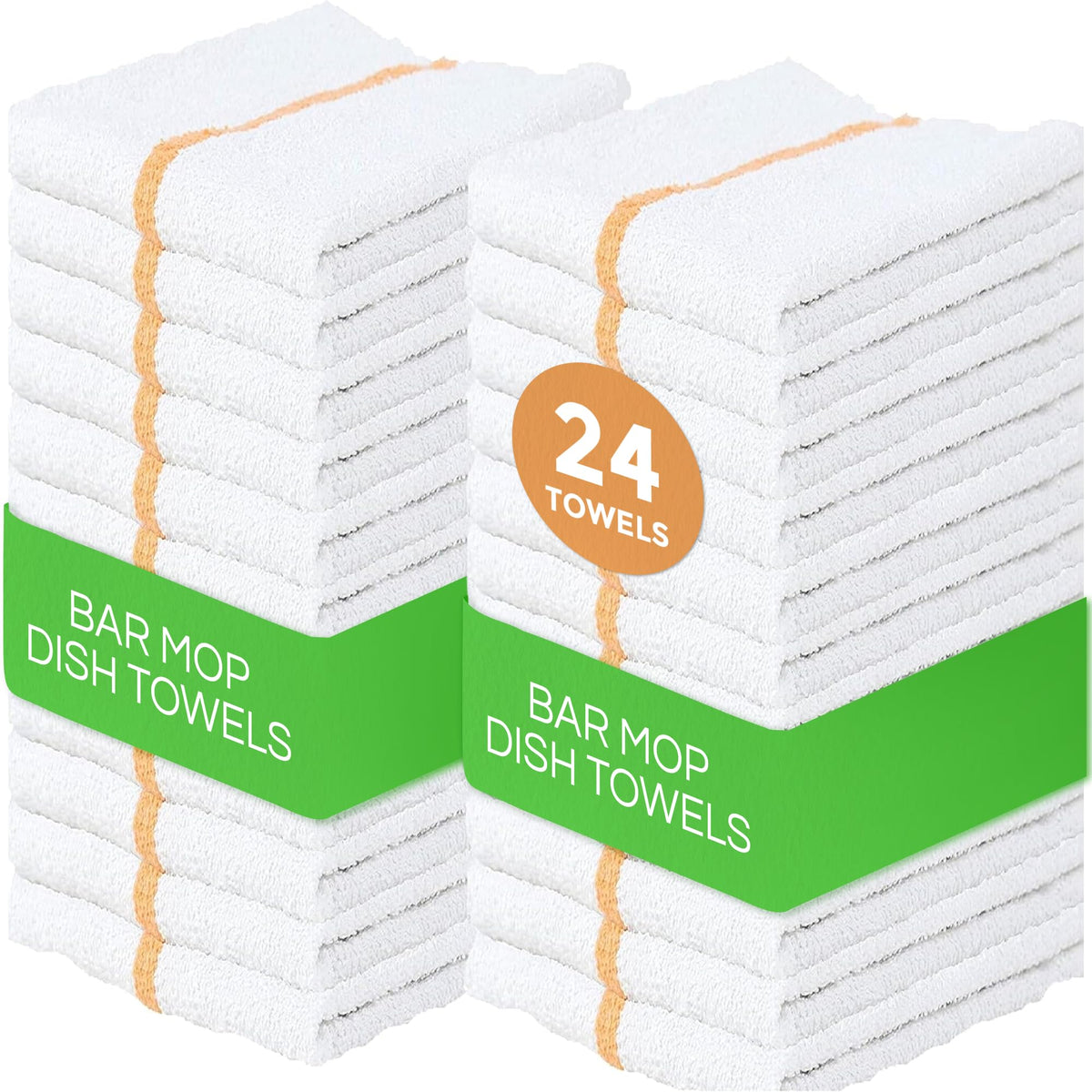 Towels N More 24 Pk 16x19 Cotton Kitchen Cleaning 30 Oz Bar Mop Towel Blue