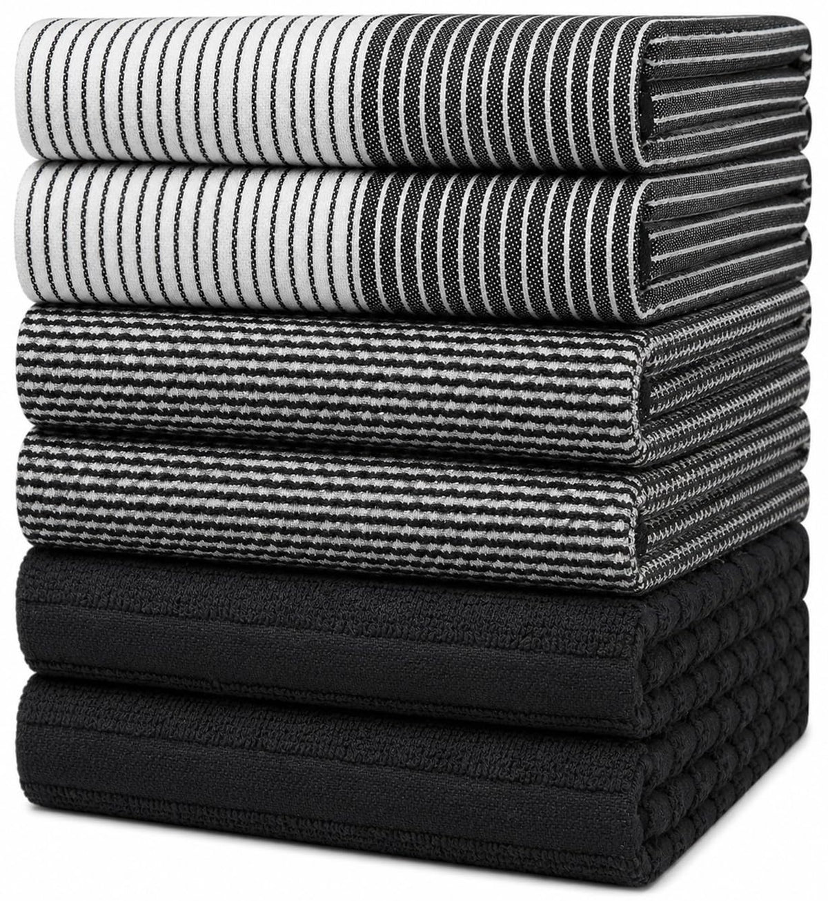 Bumble Premium Dish Cloths 13"x13" (6 Pack) | 100% Natural Ring Spun Cotton | 400 GSM | Highly Absorbent & Soft |Yarn Dyed & Solid Dyed Terry Dish Cloth Set - Tan
