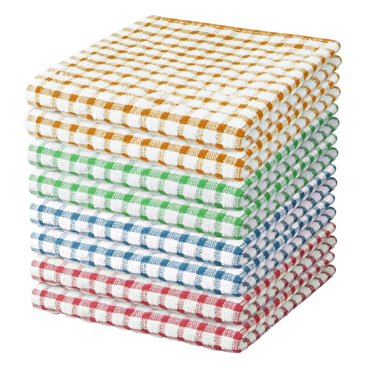Nialnant 8 Pcs Kitchen Dish Rags,100% Cotton Soft Absorbent