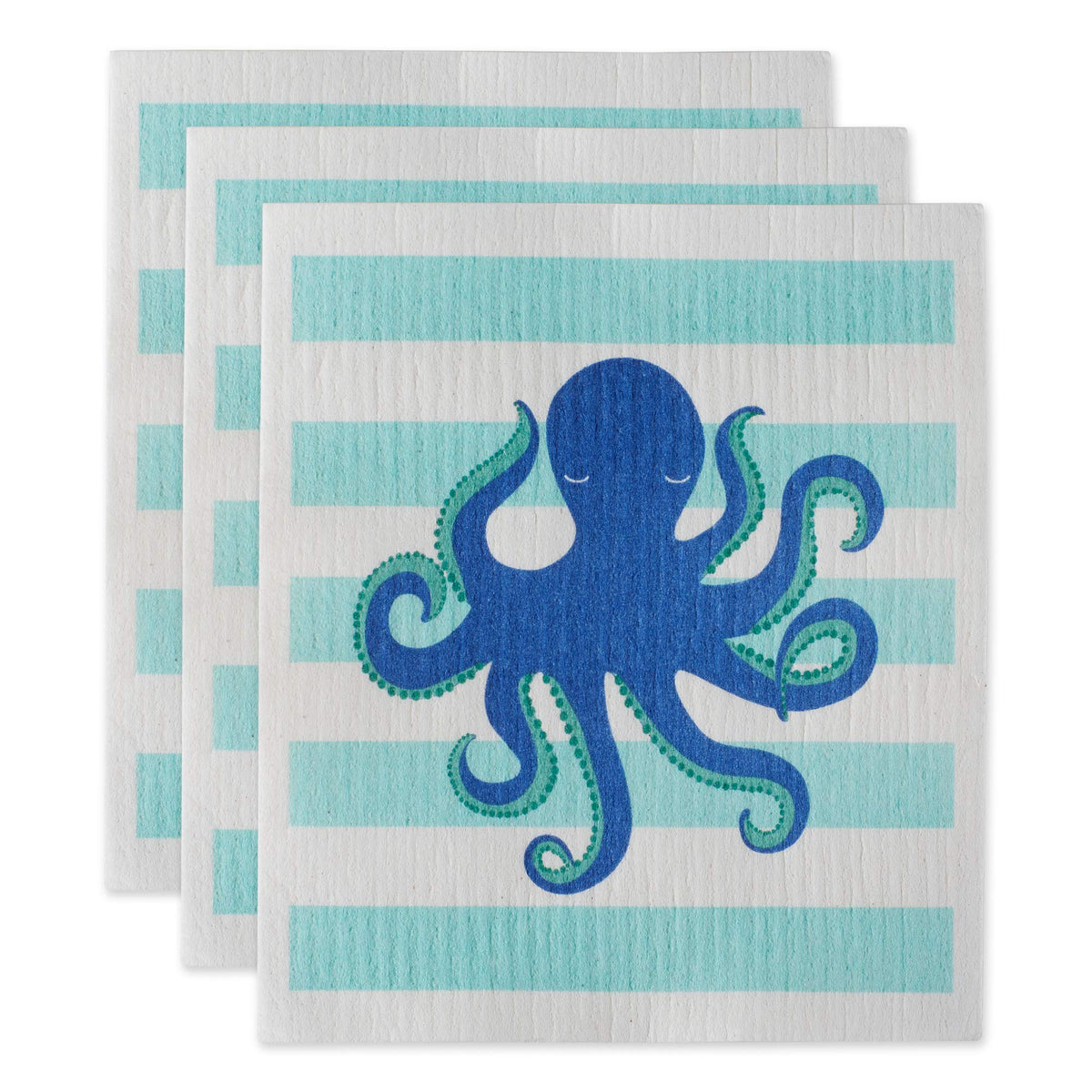 DII Swedish Dishcloths for Kitchen & Cleaning, Reusable, Machine Washable & Dishwasher Safe, Biodegradable, 7.75 x 6.75, Lemons, 3 Piece