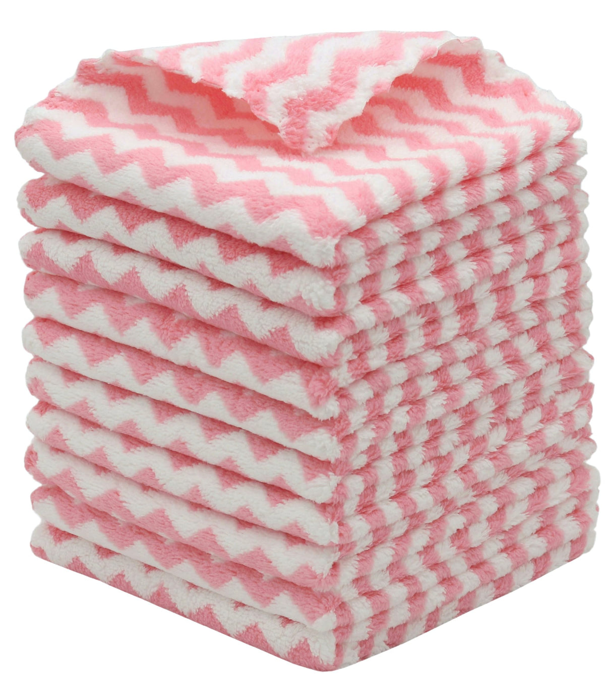 Microfiber Cleaning Cloth, 10 Pack Dish Rags, 12inx12in, Mix Color