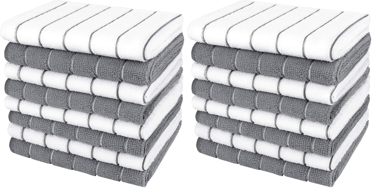 AIDEA Kitchen Towels-8PK, Dish Towels for Kitchen Grey, Dish Cloth-12”x12”