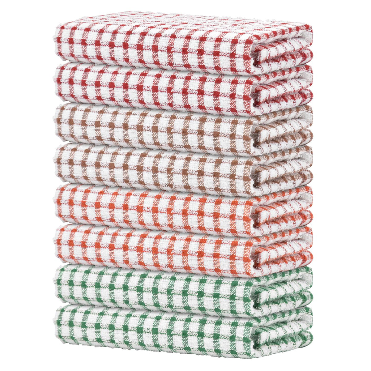 Nialnant 8 Pcs Kitchen Dish Rags,100% Cotton Soft Absorbent
