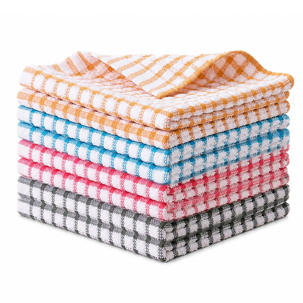 Egles 12 Pack 100% Cotton Kitchen Dish Cloths, 12 x 12 Inch Dishcloths