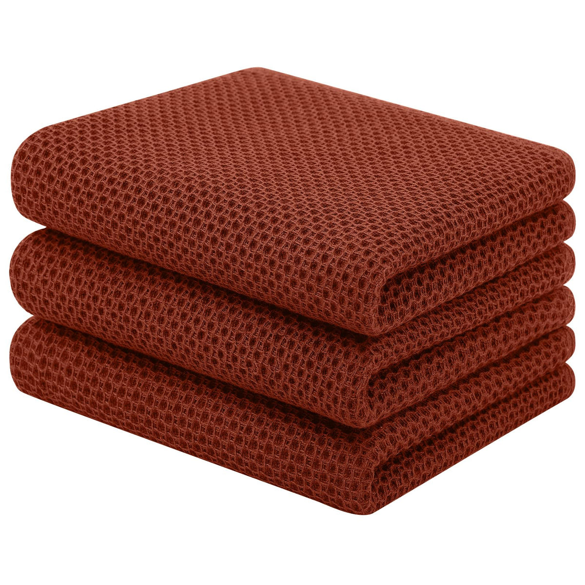 Homaxy 100% Cotton Waffle Weave Kitchen Dish Cloths, 4-Pack, Dark Grey