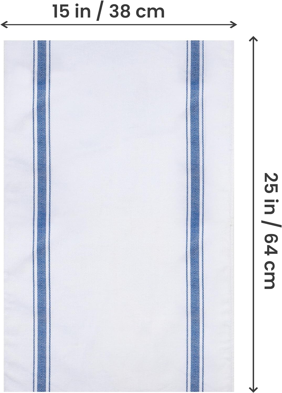 Utopia Towels Blue Dish Towels [12 Pack - 15 x 25 in] 100% Ring Spun Cotton
