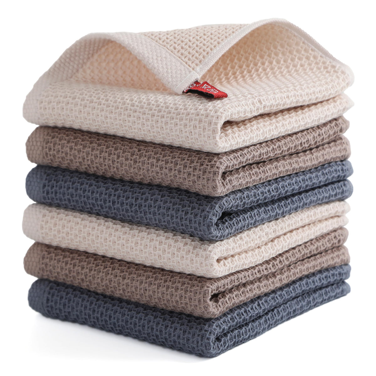 Egles 12 Pack 100% Cotton Kitchen Dish Cloths, 12 x 12 Inch Dishcloths