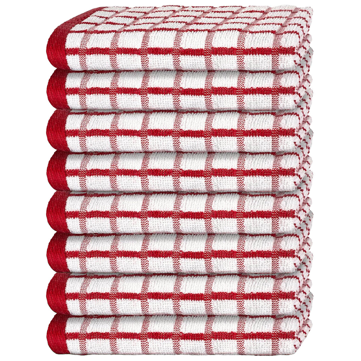 Premium Dish Towels for Kitchen, 8 Pack, 16x26 - Thick 410 GSM, Multicolor