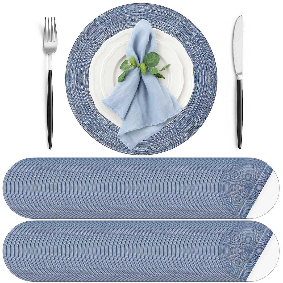 Geosar 100 Pcs Disposable Paper Placemat Cotton Woven 13'', Beige