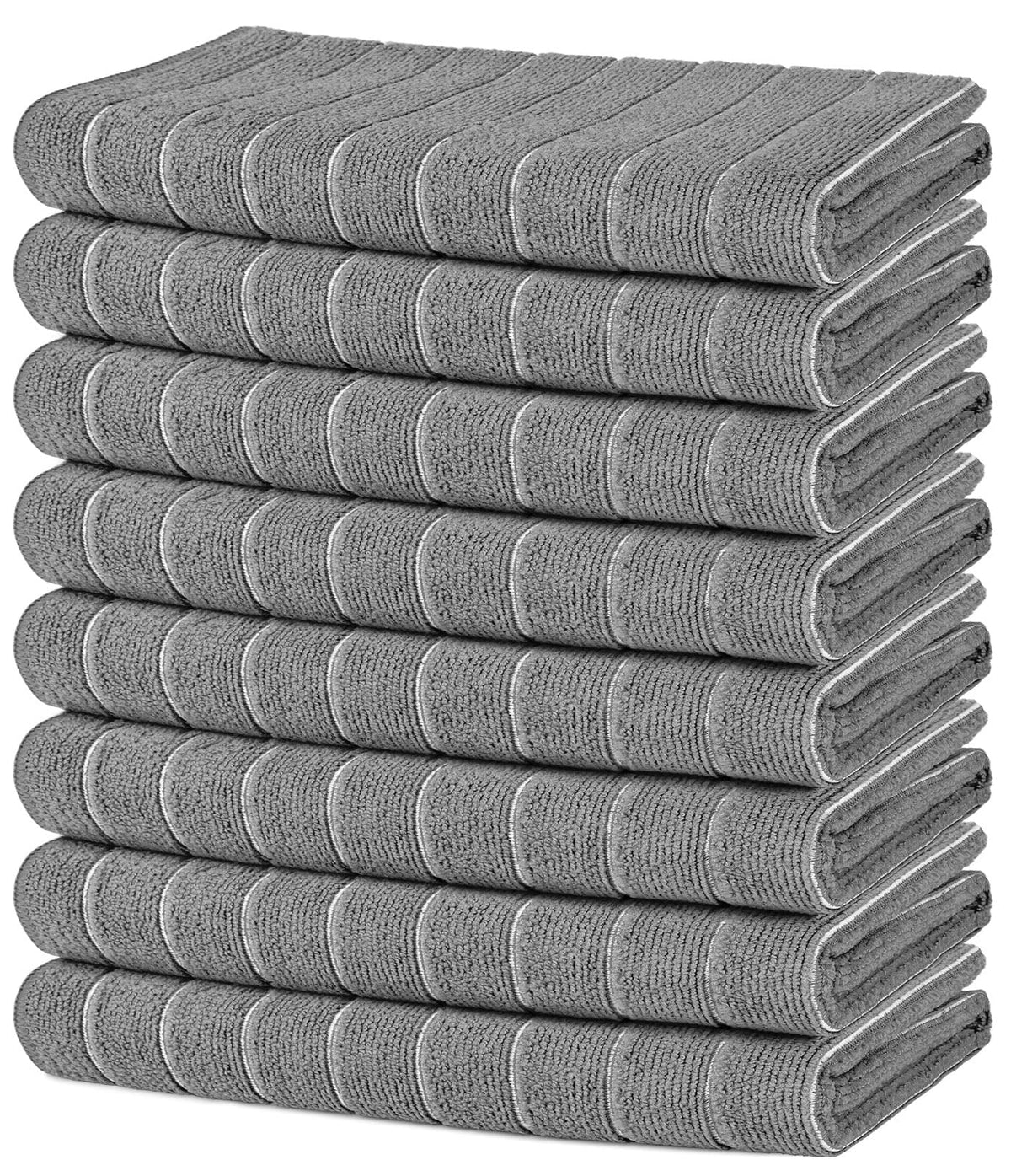 AIDEA Kitchen Towels-8PK, Dish Towels for Kitchen Grey, Dish Cloth-12”x12”