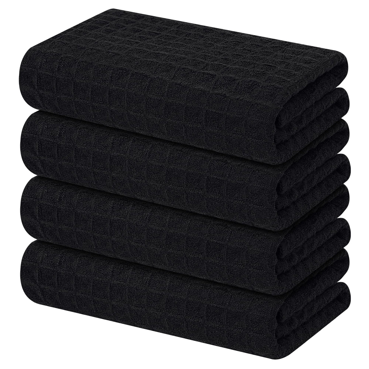 Homaxy Microfiber Waffle Weave Kitchen Dish Cloths, 6-Pack, White