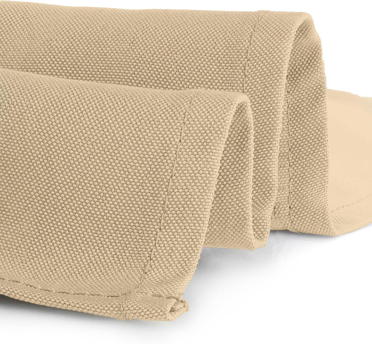 Gee Di Moda Rectangle Tablecloth - 90 x 132 Inch Beige Table Cloth for 6 Foot Tables with Floor-Length Drop - Heavy Duty Washable Fabric for Holiday Party, Dinner, Weddings & Baby Shower