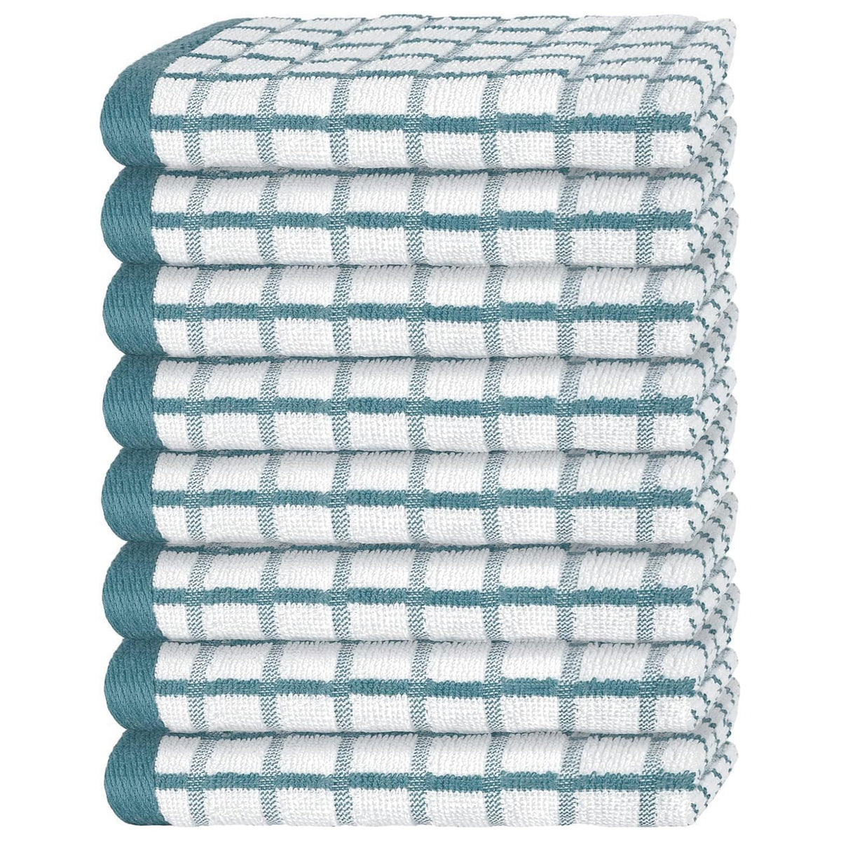 Premium Dish Towels for Kitchen, 8 Pack, 16x26 - Thick 410 GSM, Multicolor