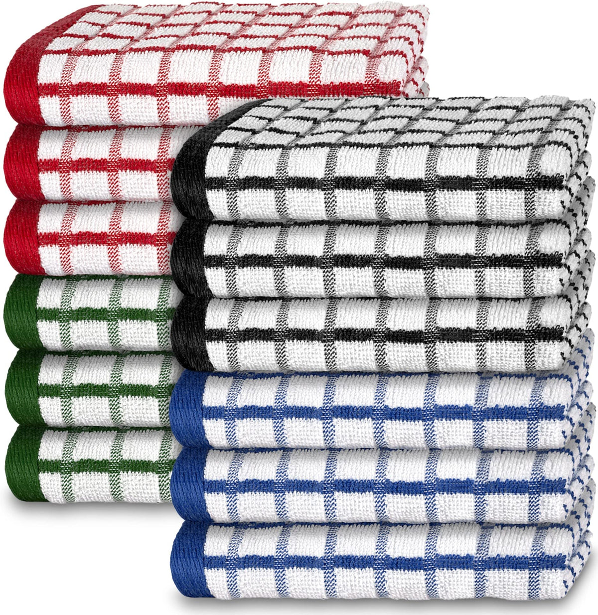 Premium Dish Towels for Kitchen, 8 Pack, 16x26 - Thick 410 GSM, Multicolor